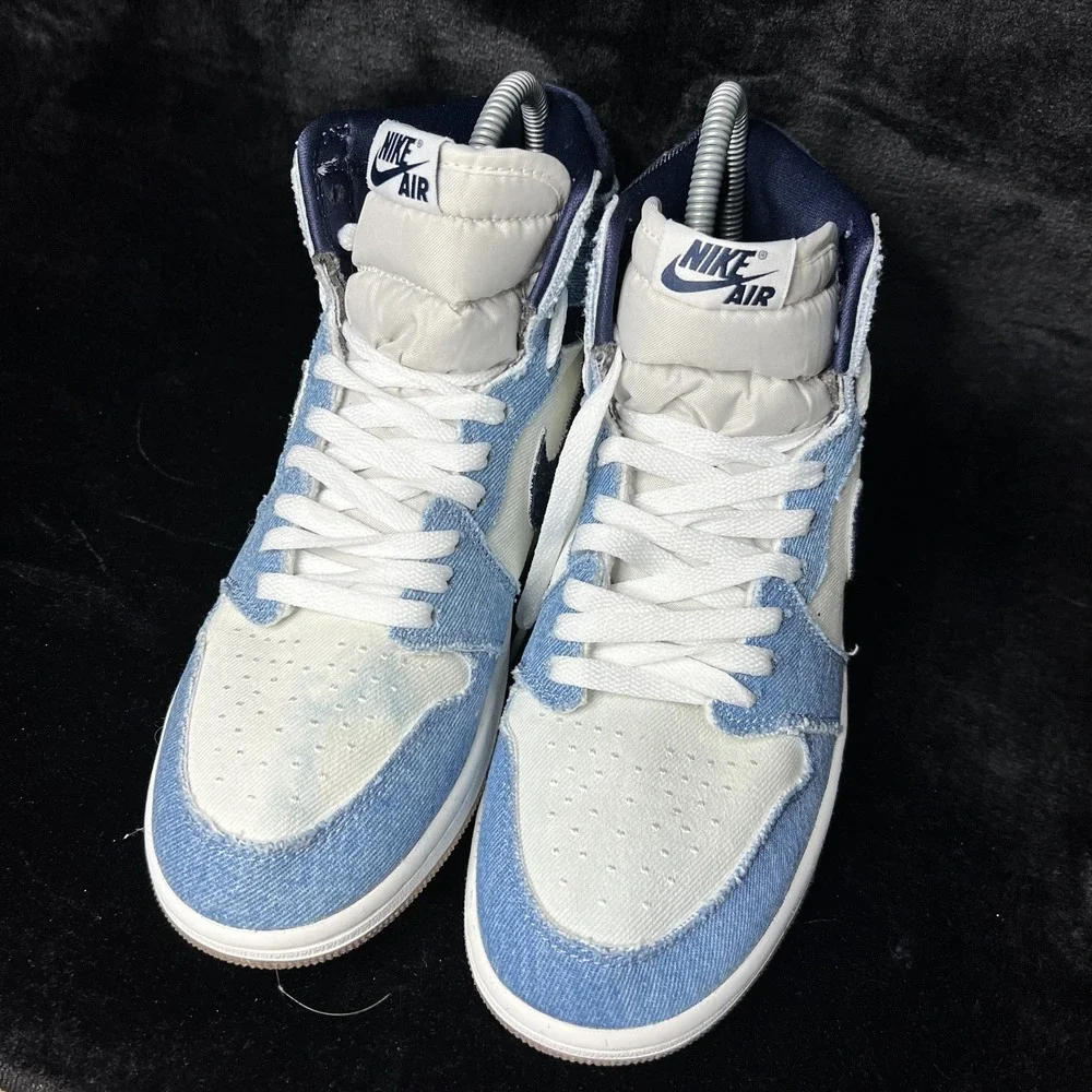 Nike Air‎ Jordan 1 Retro High OG FQ2947-100 Mens US 8 Shoes Blue White Sneakers